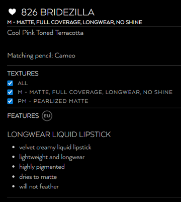 Liquid Velvet Lipstick #826 Bridezilla