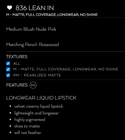 Liquid Velvet Lipstick #836 Lean In