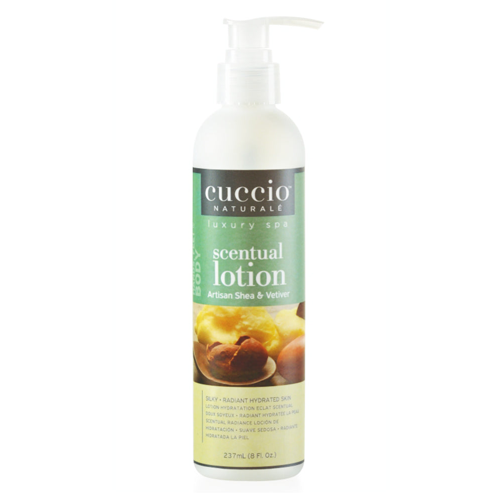 CUCCIO SCENTUAL LOTION / ARTISAN SHEA & VETIVER 8 OZ.
