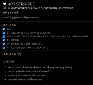 Lipstick #499 Stripped