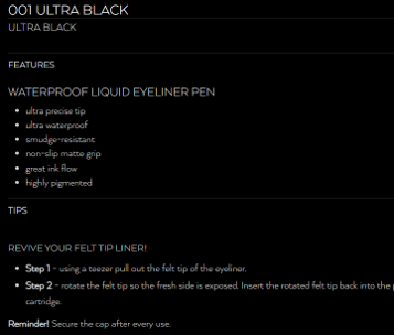 Eyeliner Pen Longwear Black